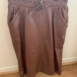 Carmel vintage leather skirt